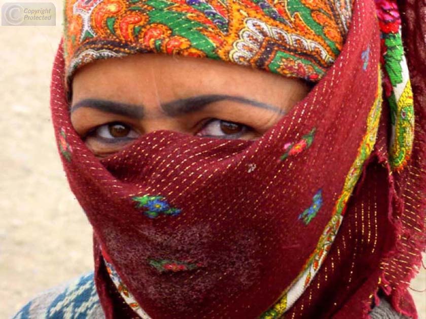 Tajik Girl At Road Stop